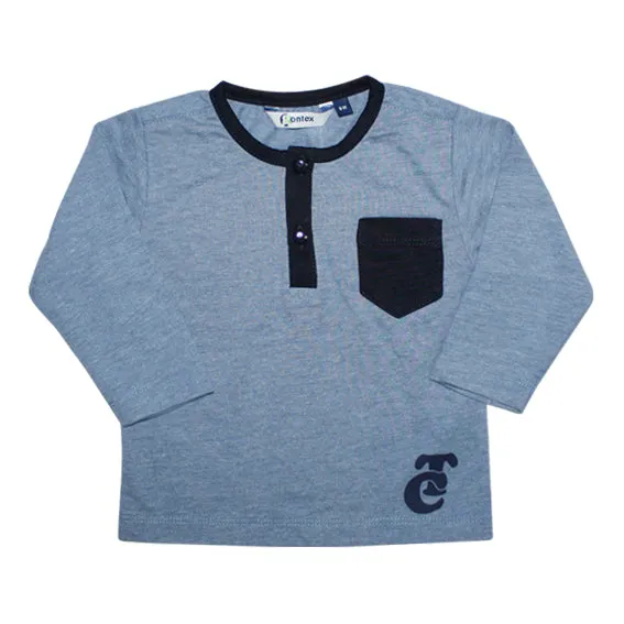 Playera Azul Bolsa TC Bebé