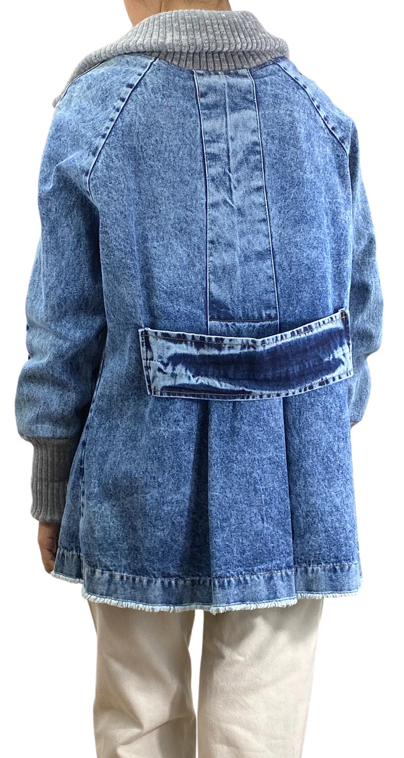 PUA CHAQUETONERÍA Chaqueta Larga Denim