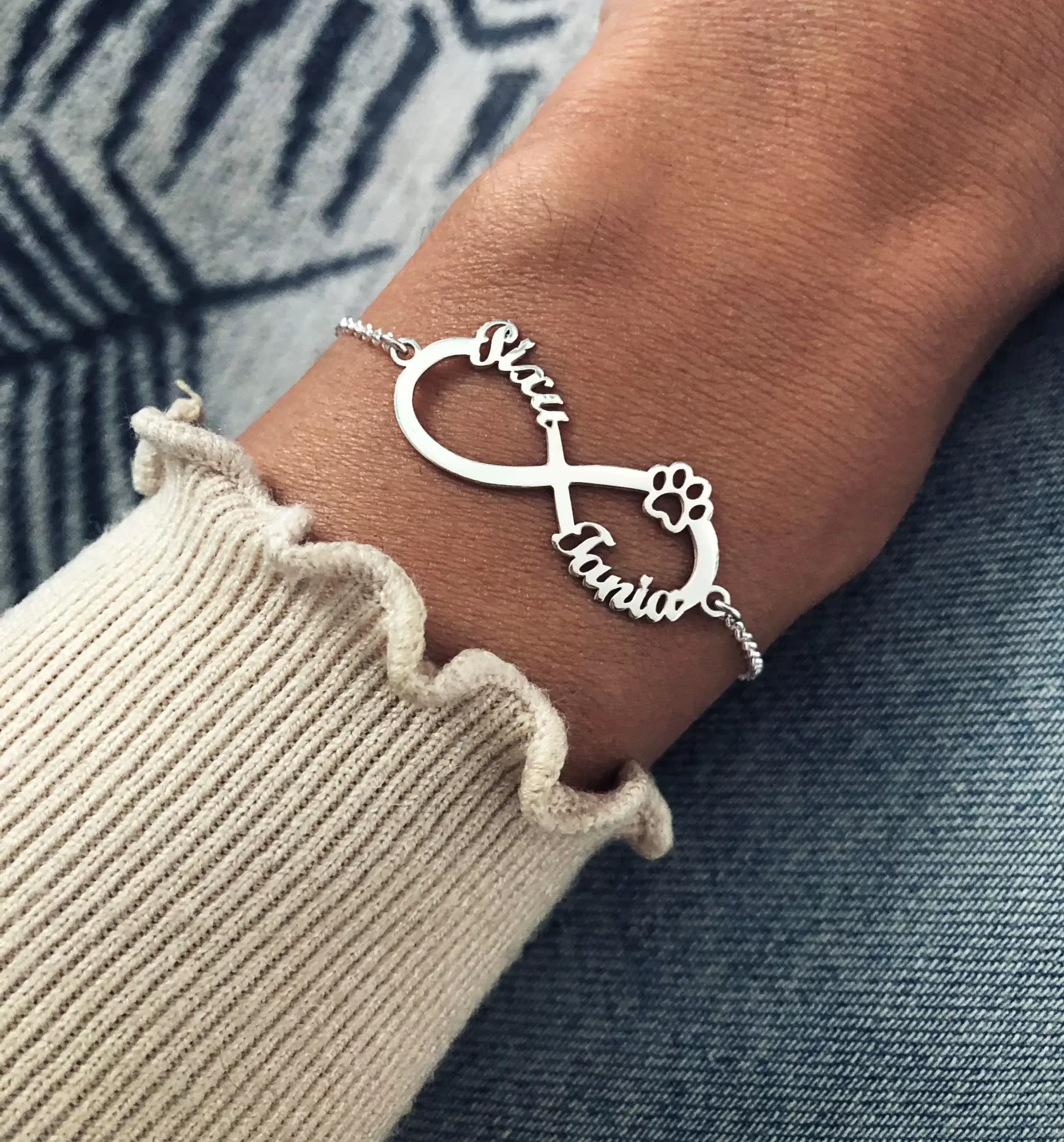 Pulsera Infinito Personalizada Huella