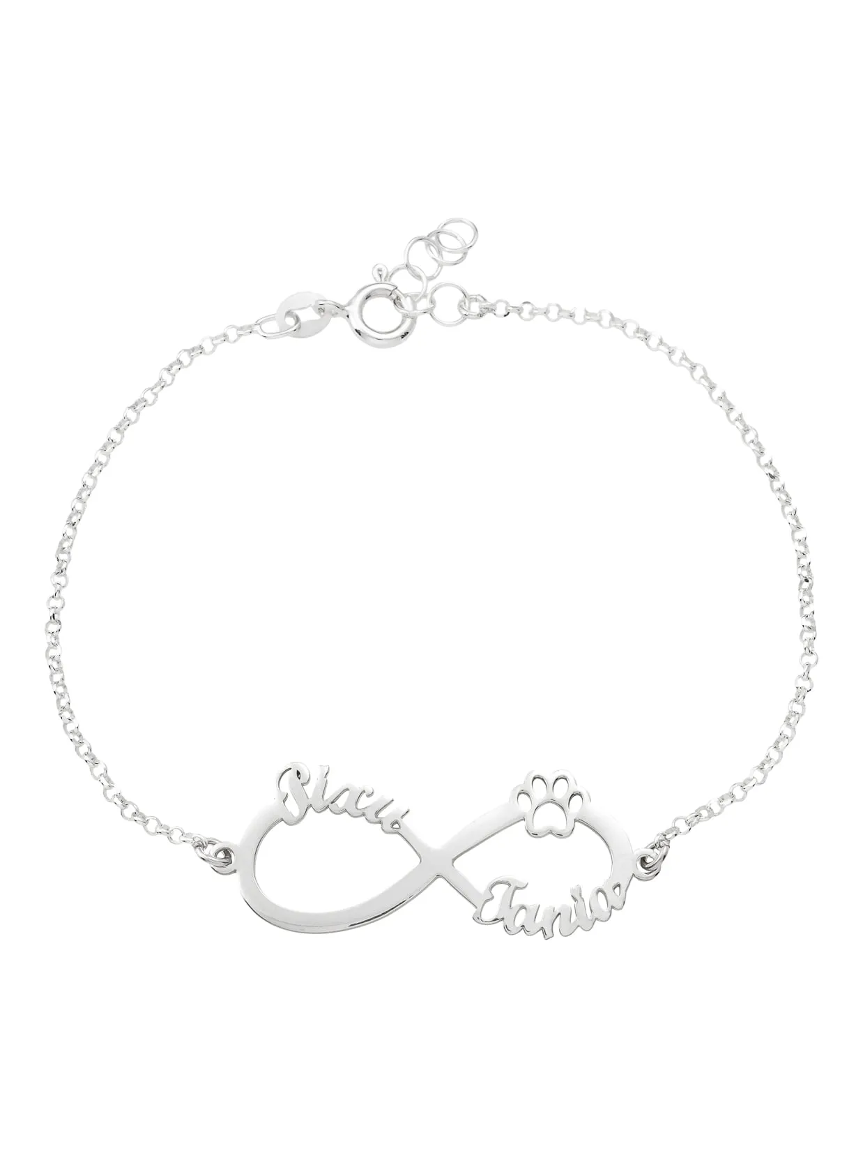 Pulsera Infinito Personalizada Huella