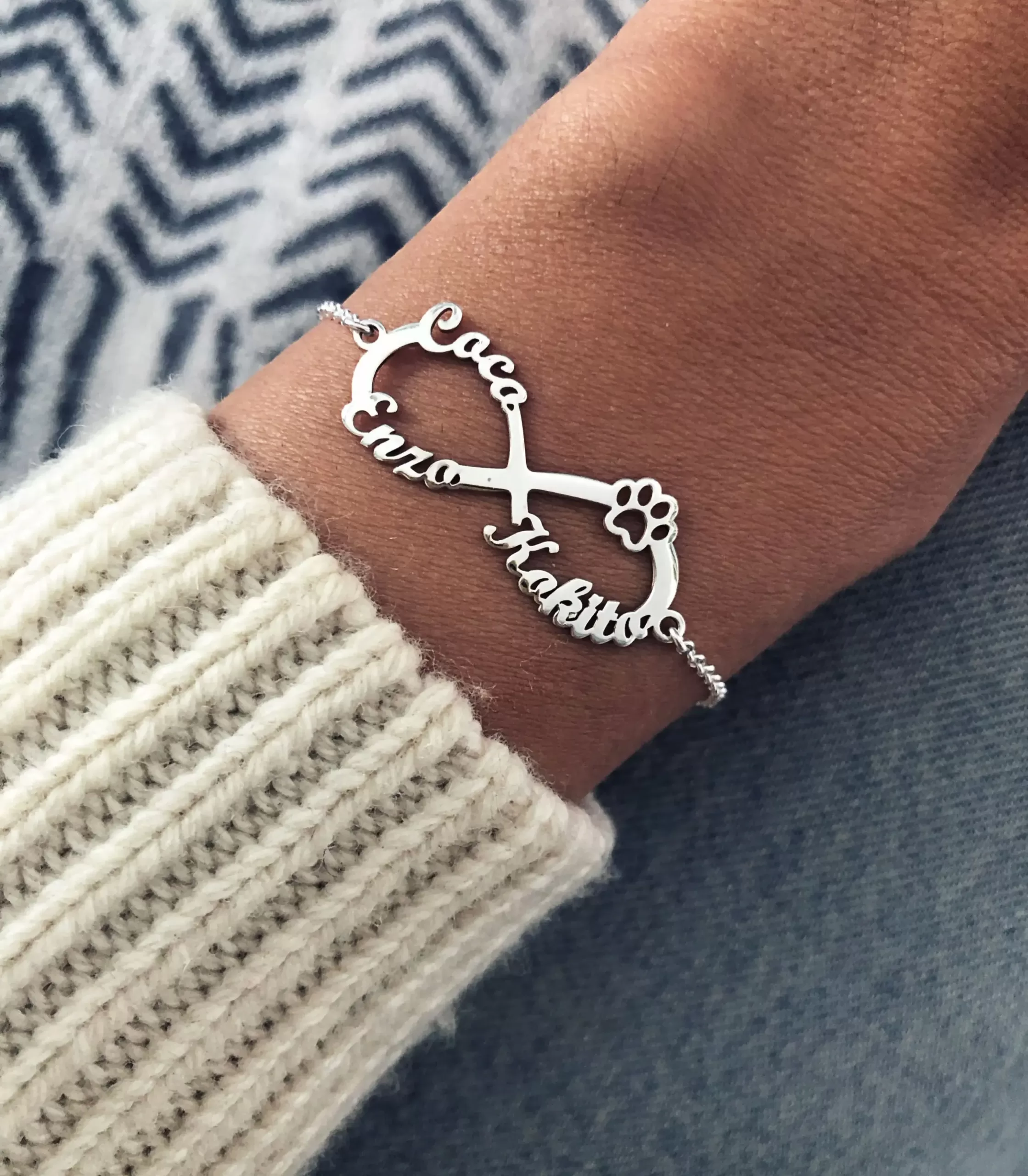 Pulsera Infinito Personalizada Huella