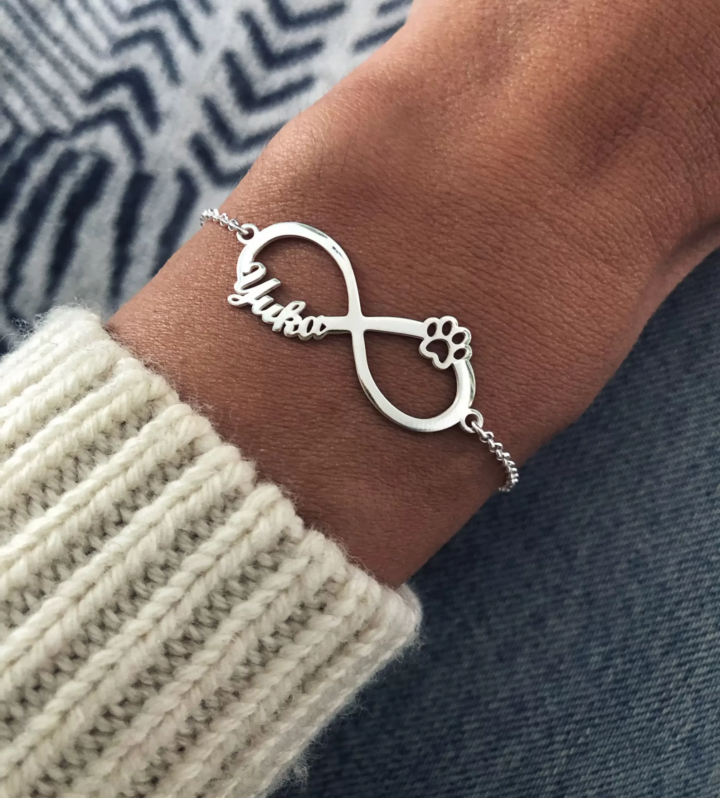 Pulsera Infinito Personalizada Huella