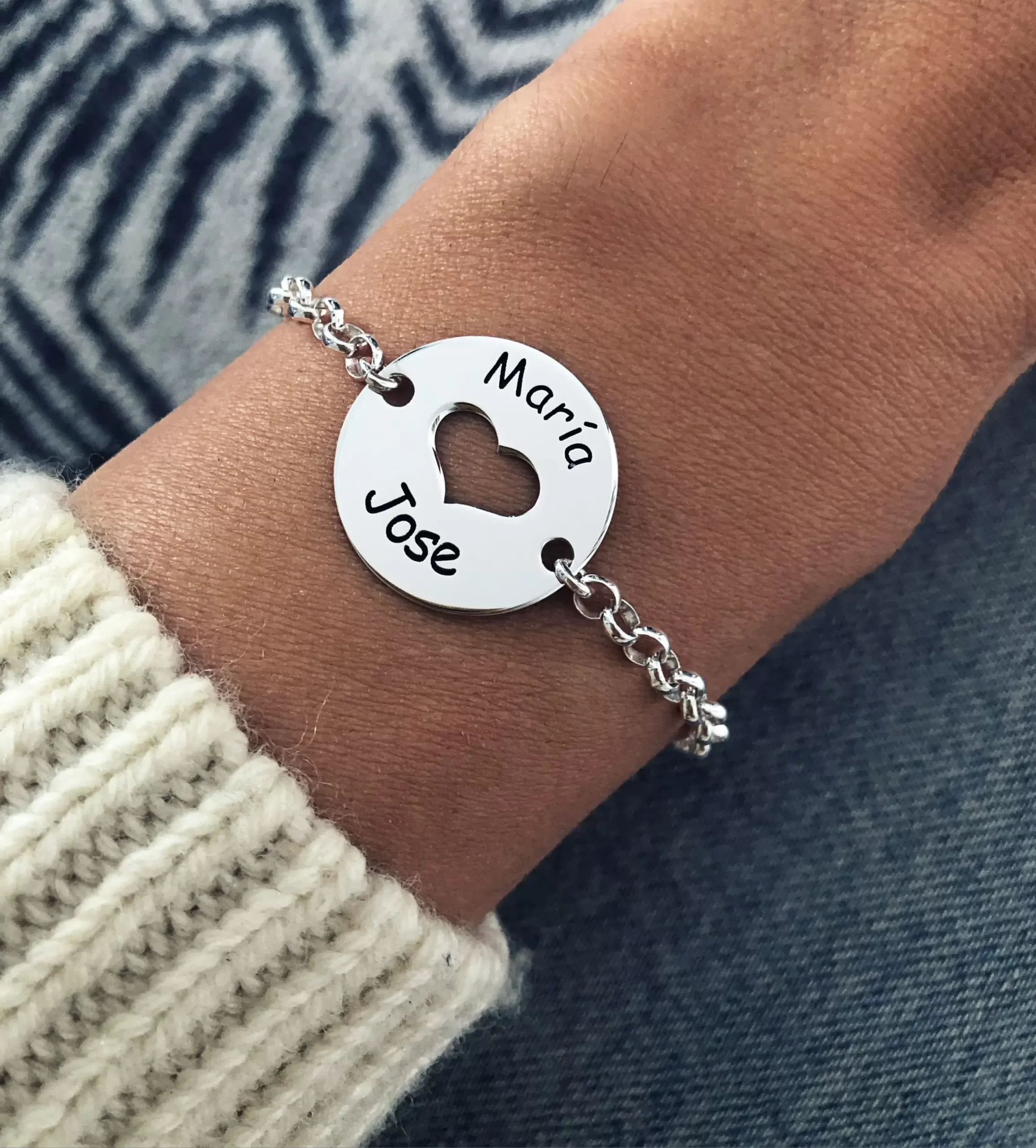 Pulsera Nombres Corazón