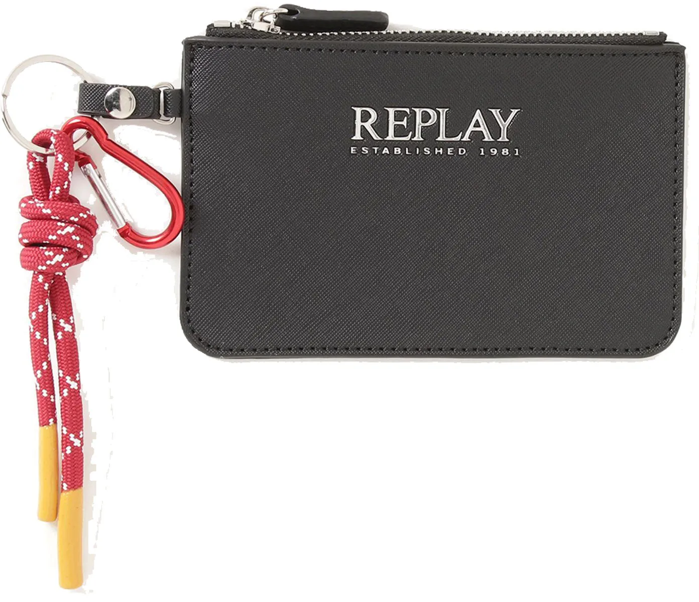 Replay AX7115.000 Llavero con logotipo metálico para en negro
