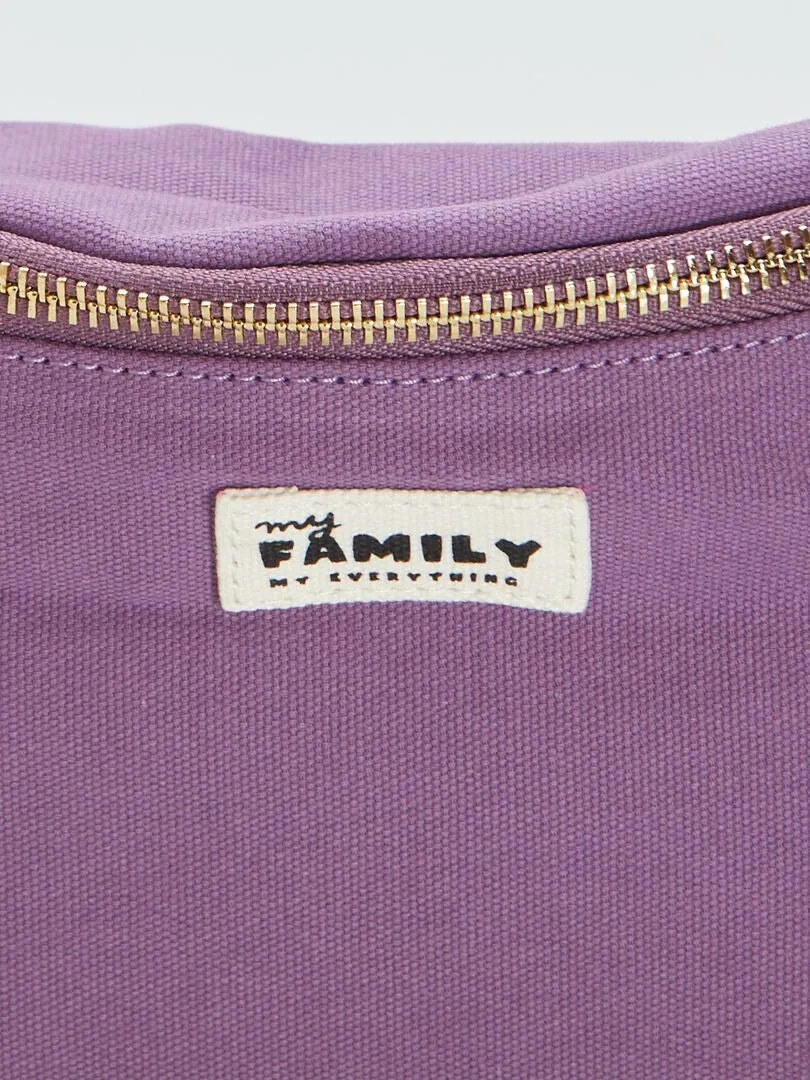 RIñONERA 'MY FAMILY MY EVERYTHING'  PURPURA