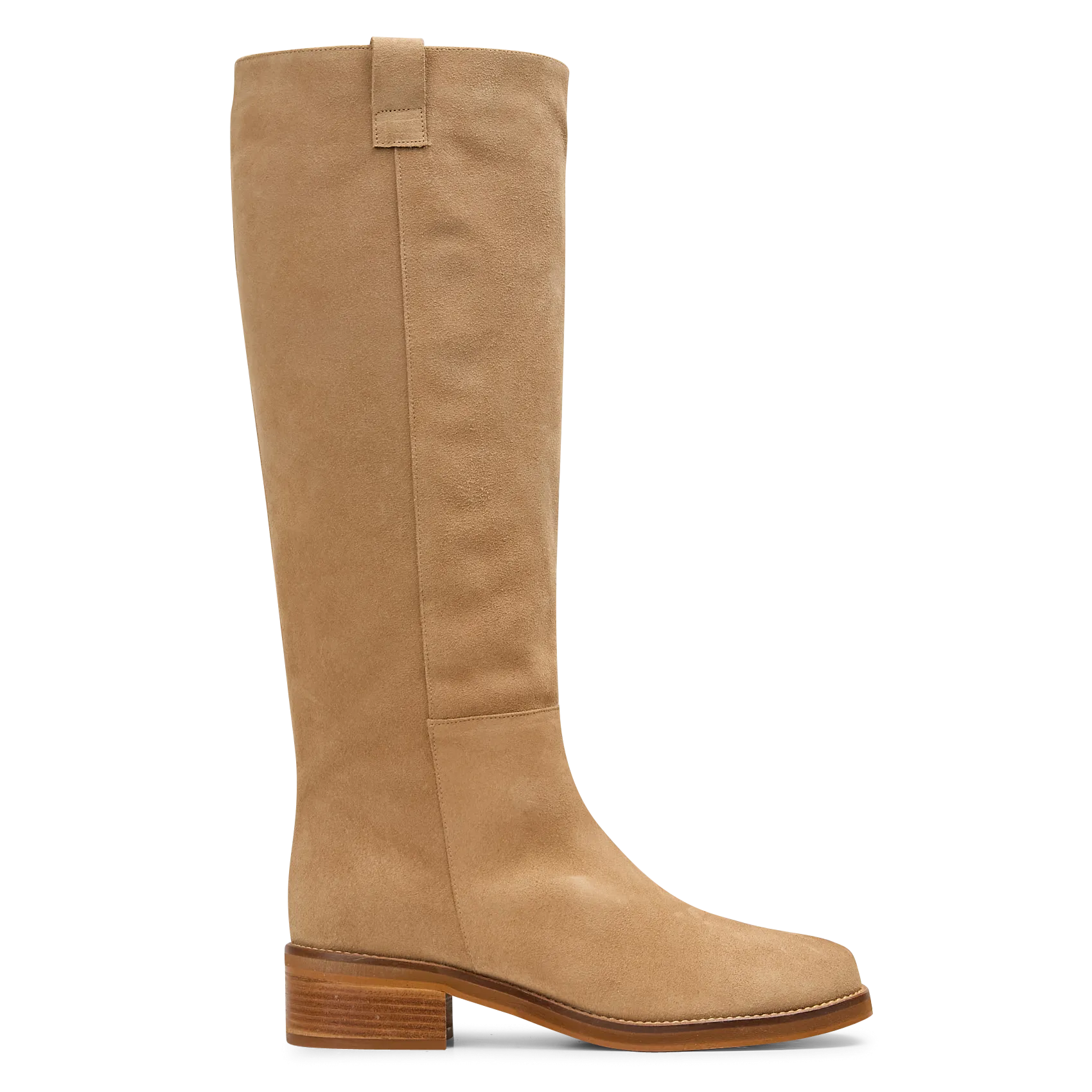 ROMANE  BOTAS ALTAS DE PIEL ATERCIOPELADA EN BEIGE