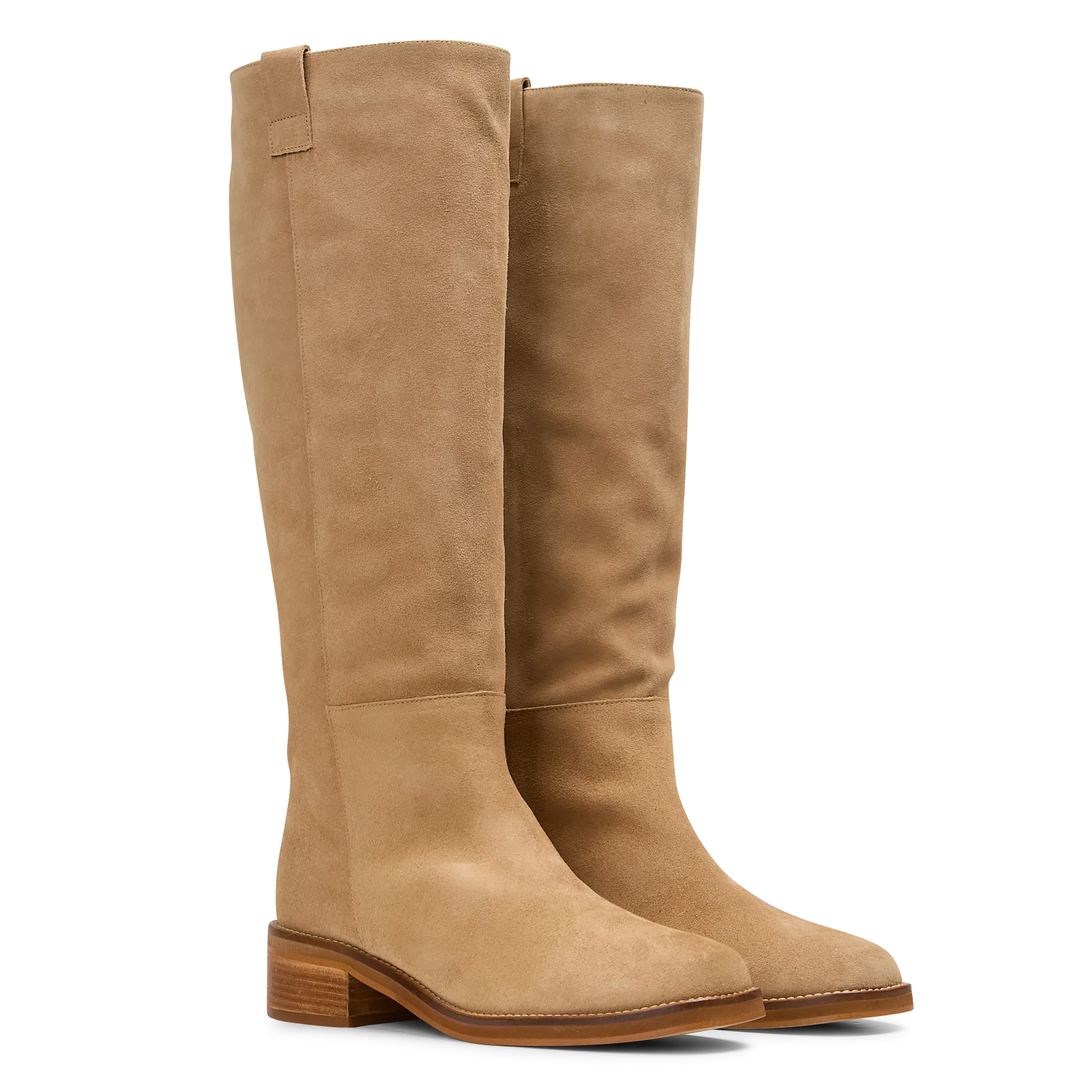 ROMANE  BOTAS ALTAS DE PIEL ATERCIOPELADA EN BEIGE