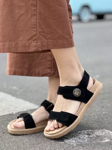 SANDALIA DE MUJER BAJA ABROJO AJUSTABLE CóMODA MODA  ART430