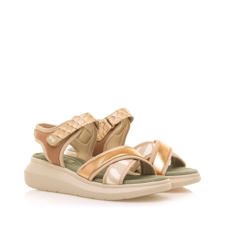 Sandalias Casual de Mujer MTNG COTTON Naranja 56224