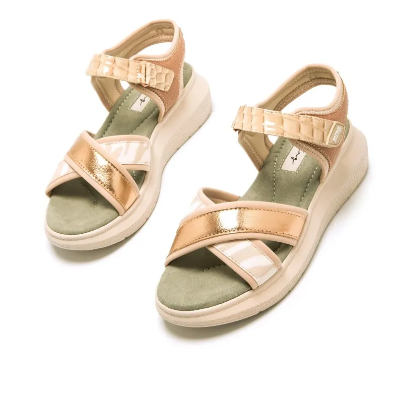 Sandalias Casual de Mujer MTNG COTTON Naranja 56224