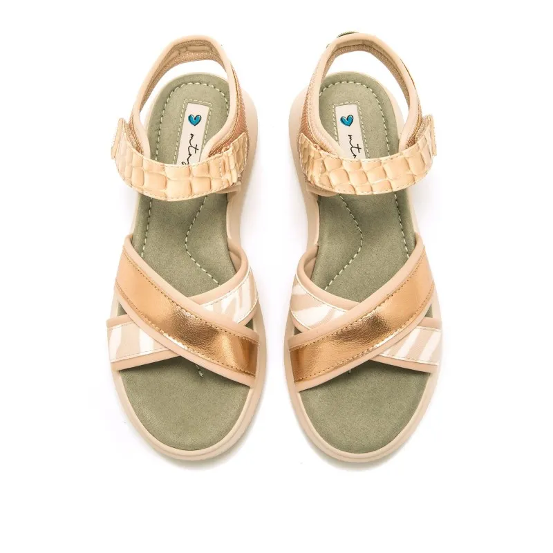 Sandalias Casual de Mujer MTNG COTTON Naranja 56224