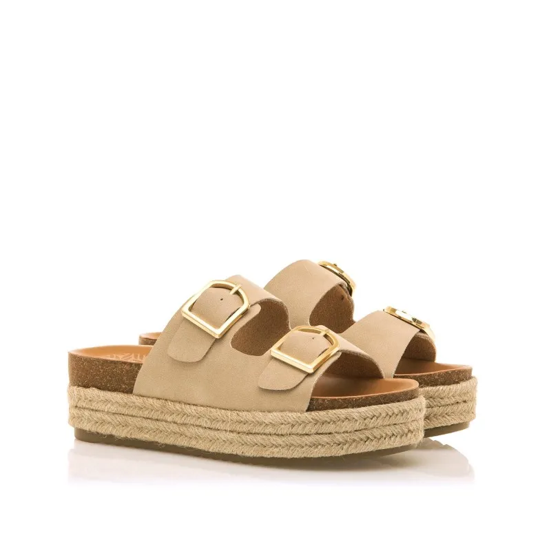 Sandalias Casual de Mujer MTNG PERLA Beige 57068