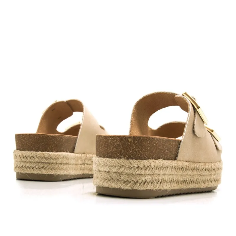 Sandalias Casual de Mujer MTNG PERLA Beige 57068
