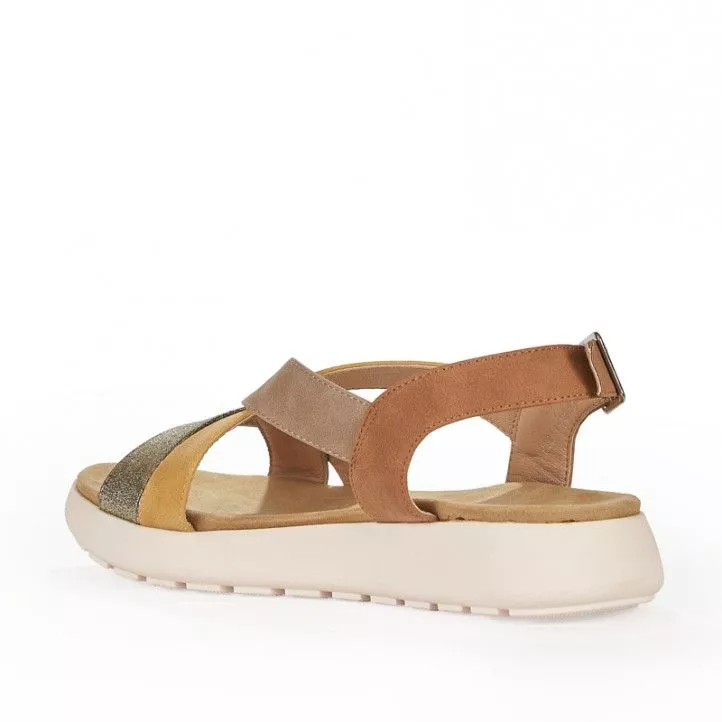 Sandalias planas D'Angela con tiras de diferentes colores