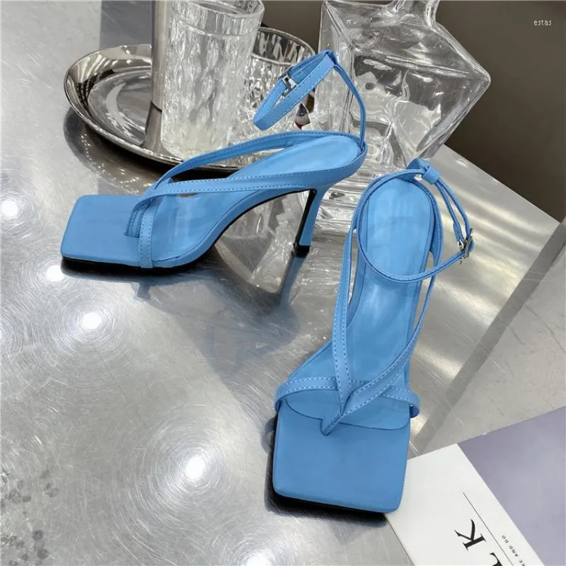 SANDALS DESIGNER CLASSIC GLADIATOR HIGH HEELS HIGH WOMEN'S FALL STREET LOOK FEMALES SQUARE HEAD OPEN TOE CLIPON STRAPPY SH