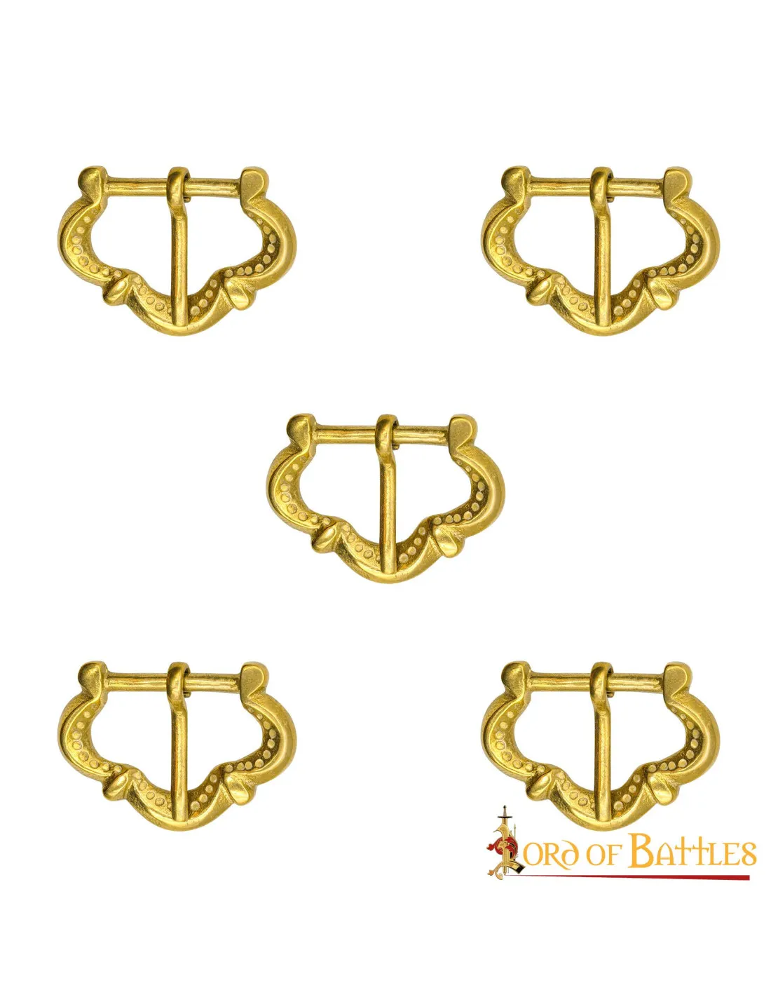 Set 5 hebillas medievales para correas de armaduras