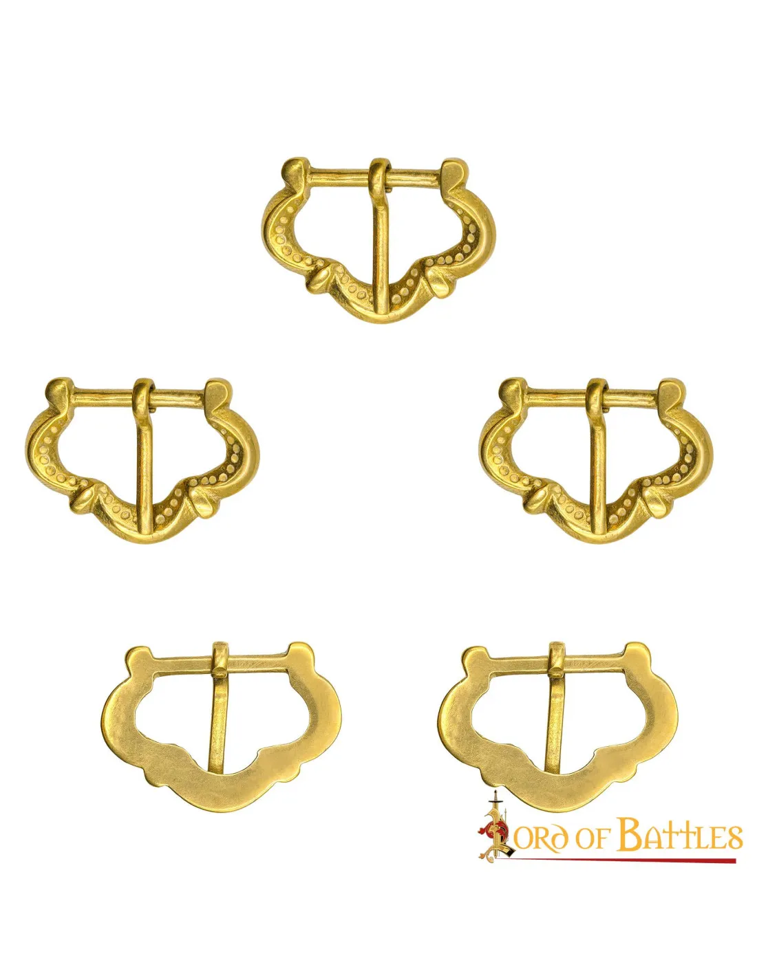 Set 5 hebillas medievales para correas de armaduras