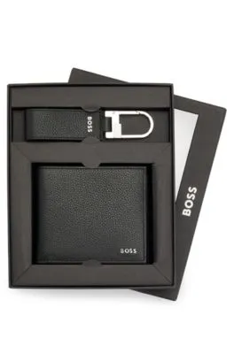 Set de regalo con cartera de piel y llavero