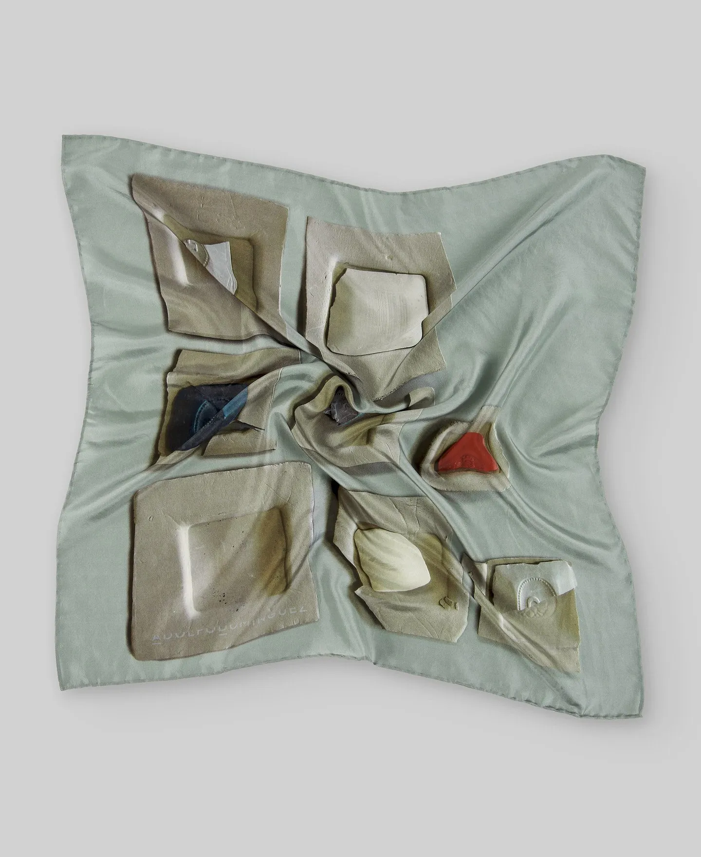 Silk square scarf woman