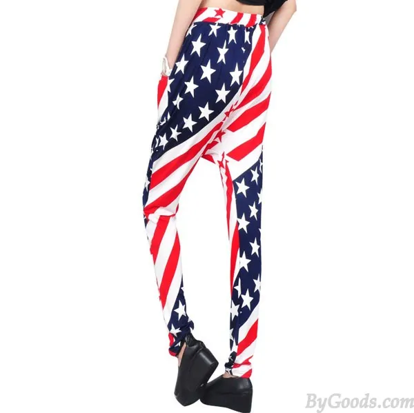 SKULL GEOMETRIC HAREM HIPHOP PANTS/LEGGINGS