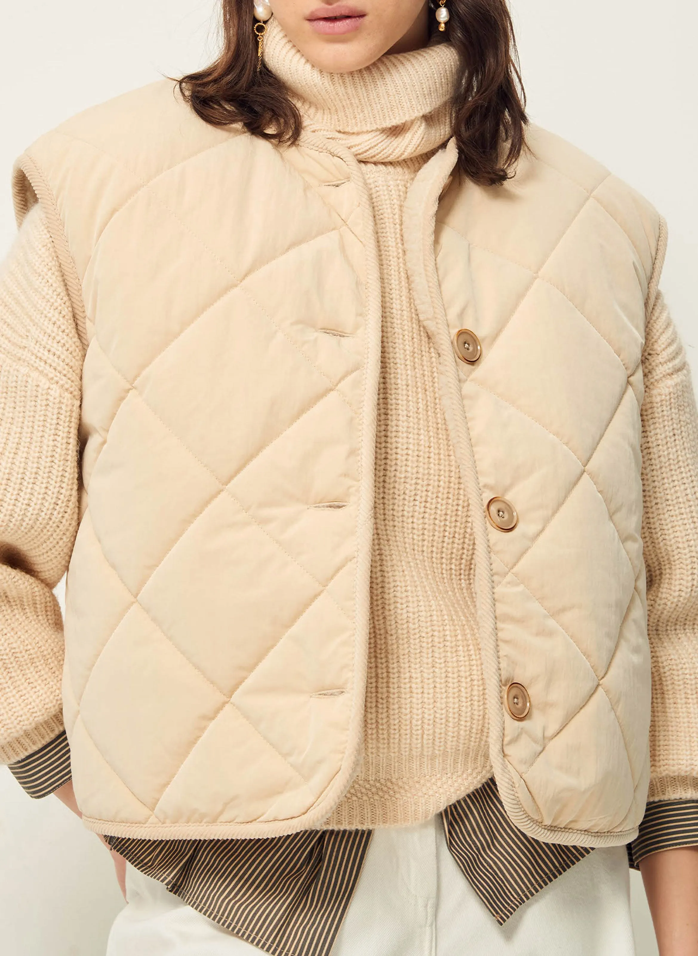 SNOWDONIA  CHAQUETA RECTA REVERSIBLE EN BEIGE