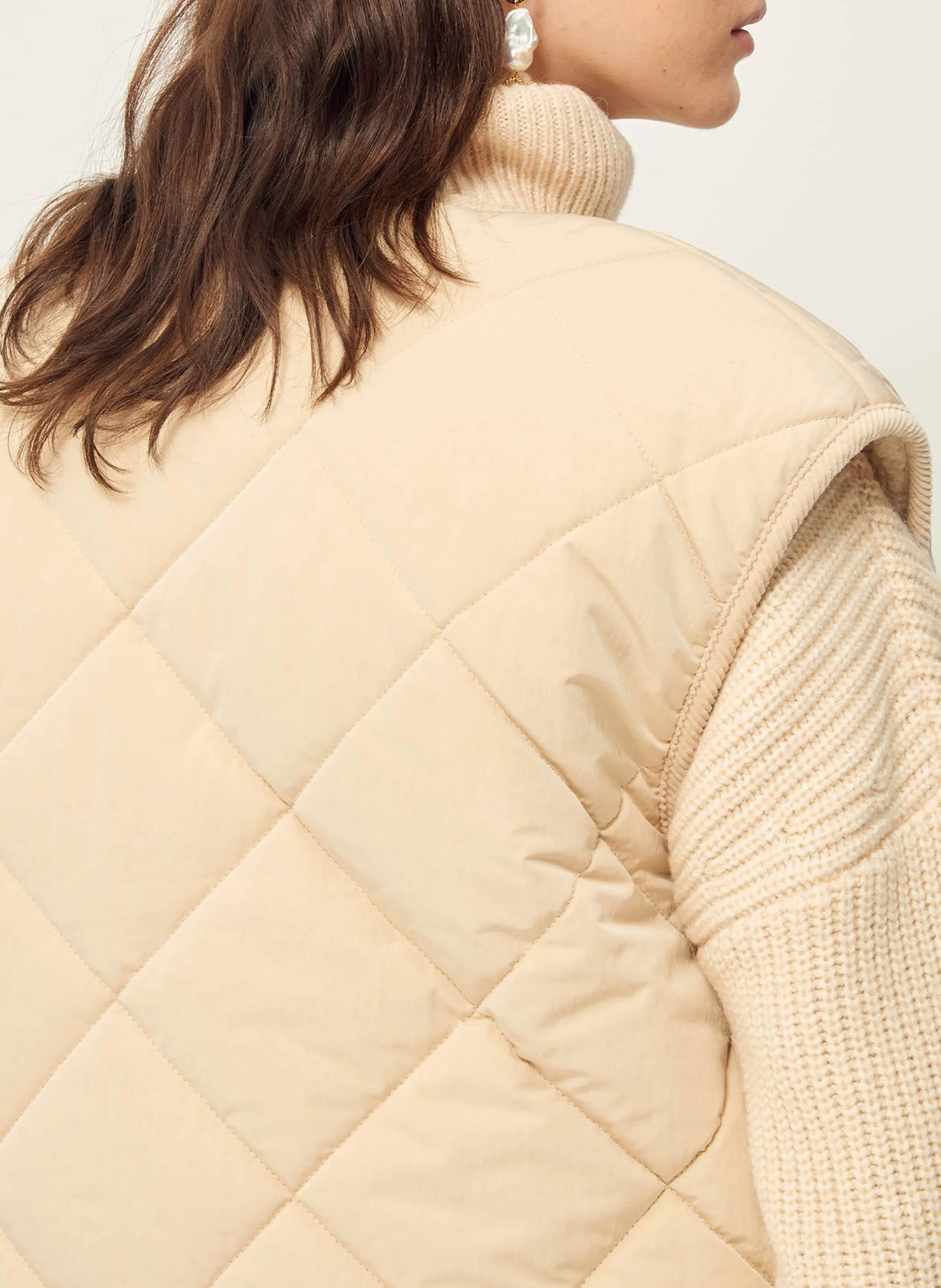 SNOWDONIA  CHAQUETA RECTA REVERSIBLE EN BEIGE