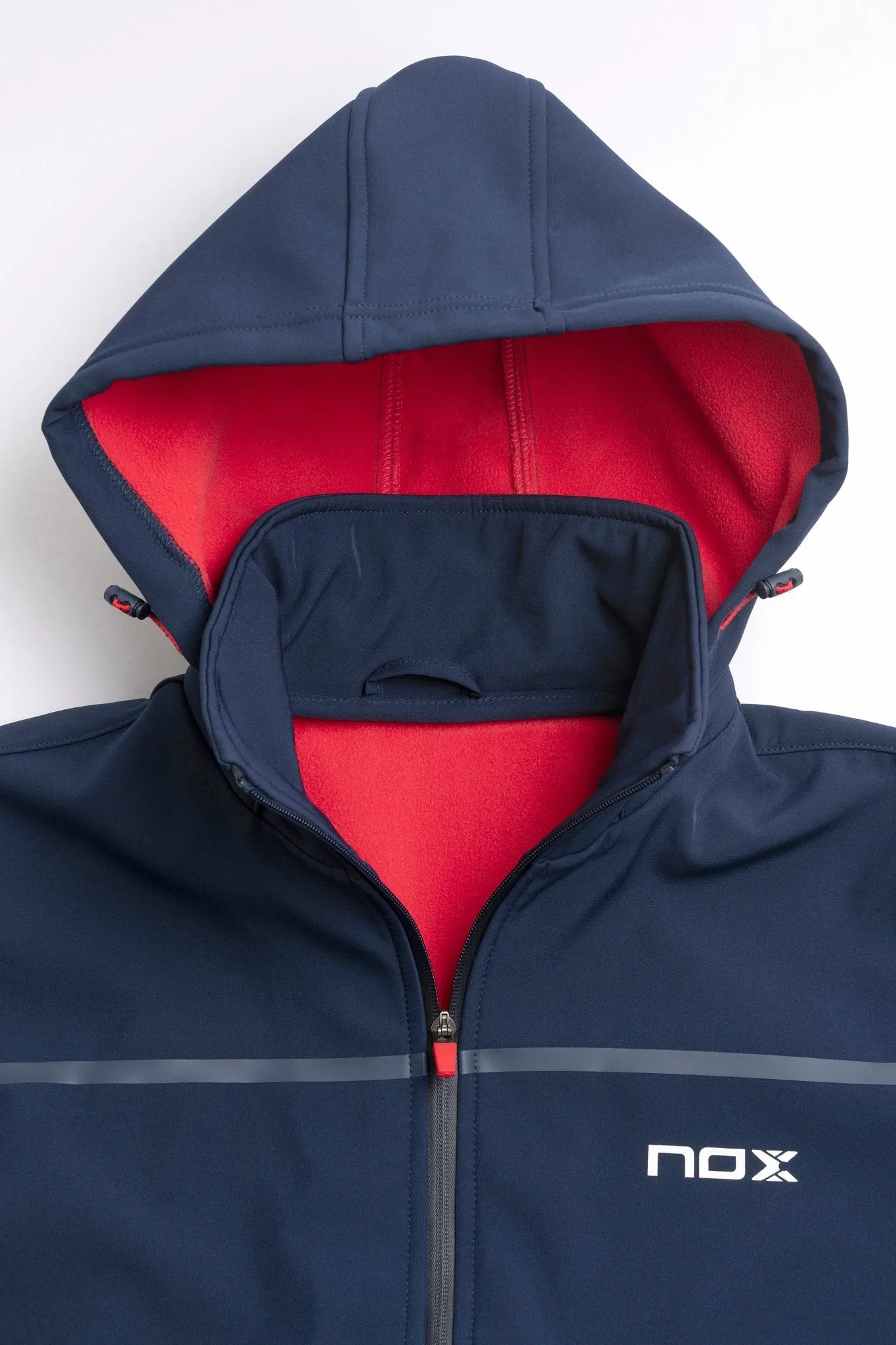 Softshell padel mujer PRO azul/rojo