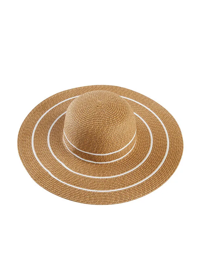 SOMBRERO PARA EL SOL CRUDOBLANCO CON RAYAS