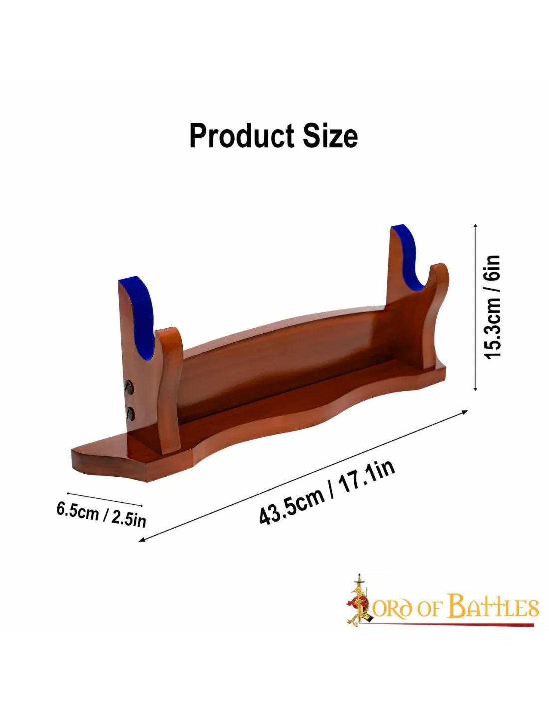 Soporte de madera para katana, hacha o espada