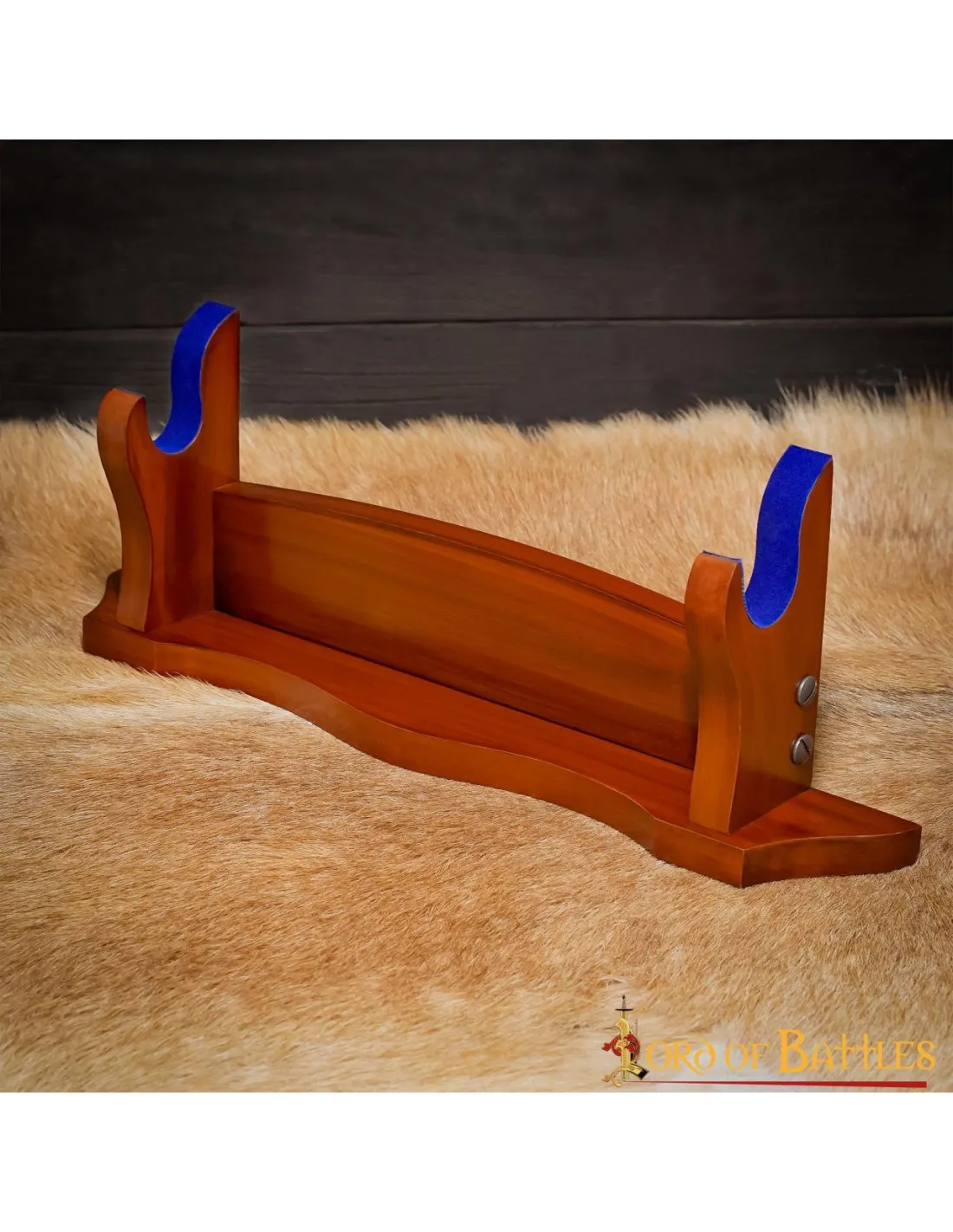 Soporte de madera para katana, hacha o espada