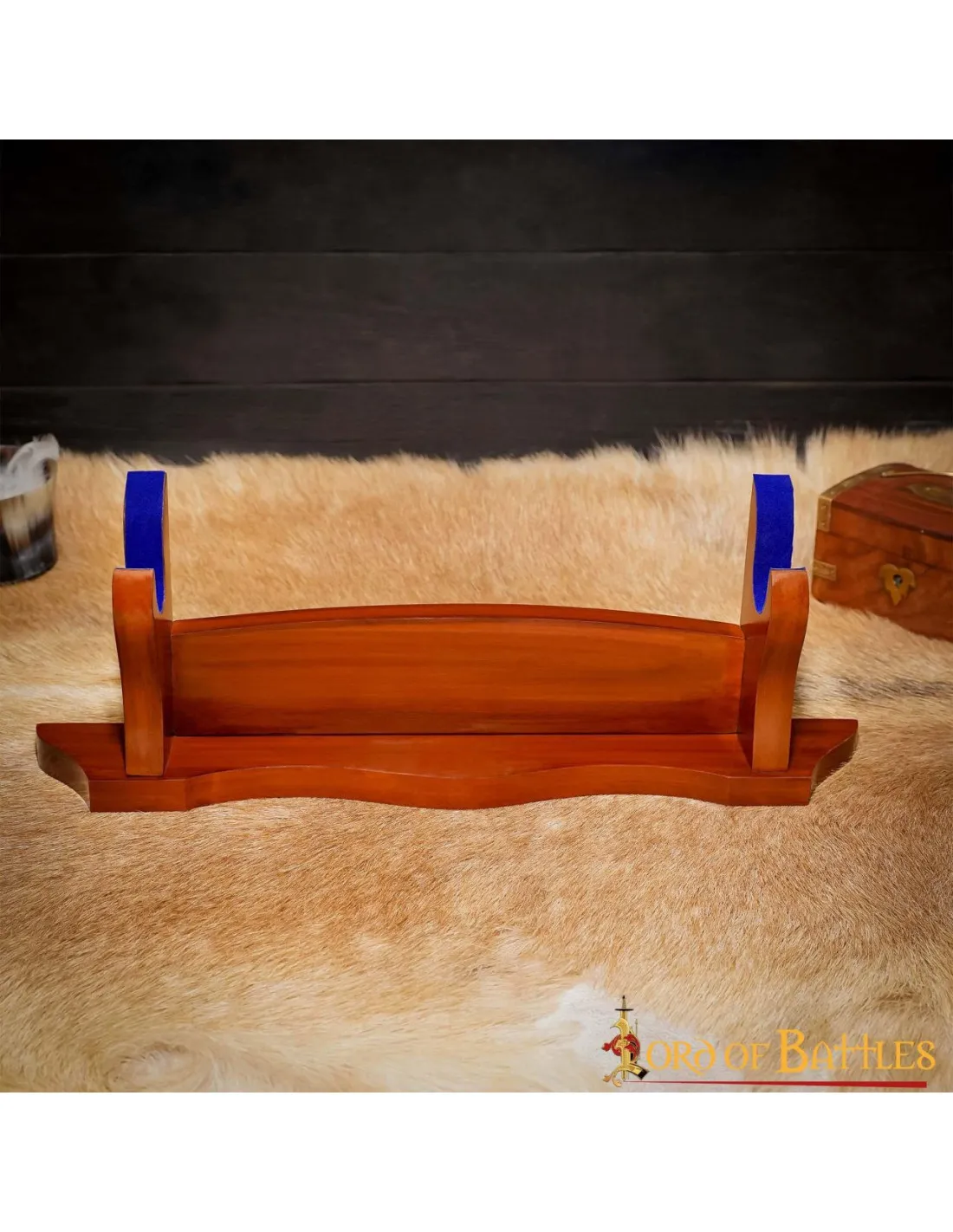 Soporte de madera para katana, hacha o espada