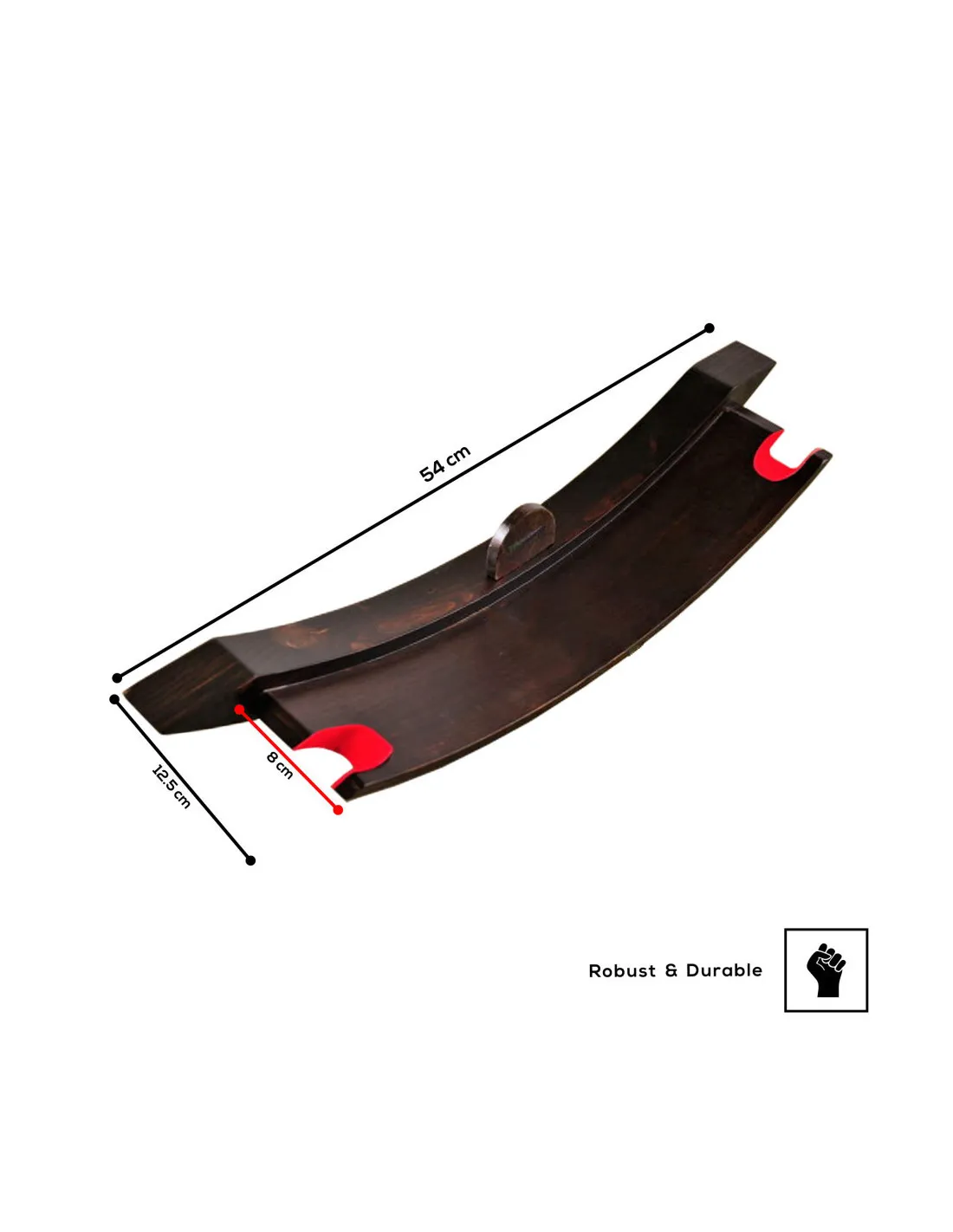 Soporte para colgar 1 katana, madera oscura (54x12,5 cm.)