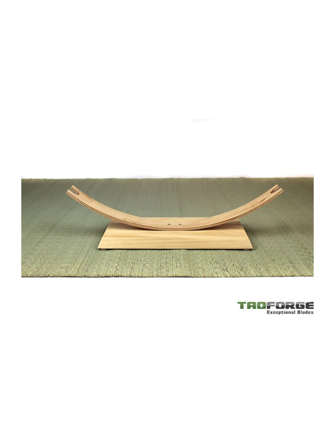 Soporte sobremesa para 1 katana, madera natural (38x17 cm.)
