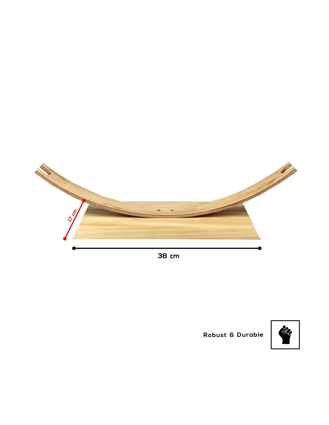 Soporte sobremesa para 1 katana, madera natural (38x17 cm.)