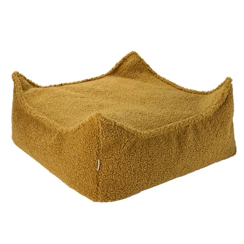 SQUARE OTTOMAN  TEDDY  MAPLE