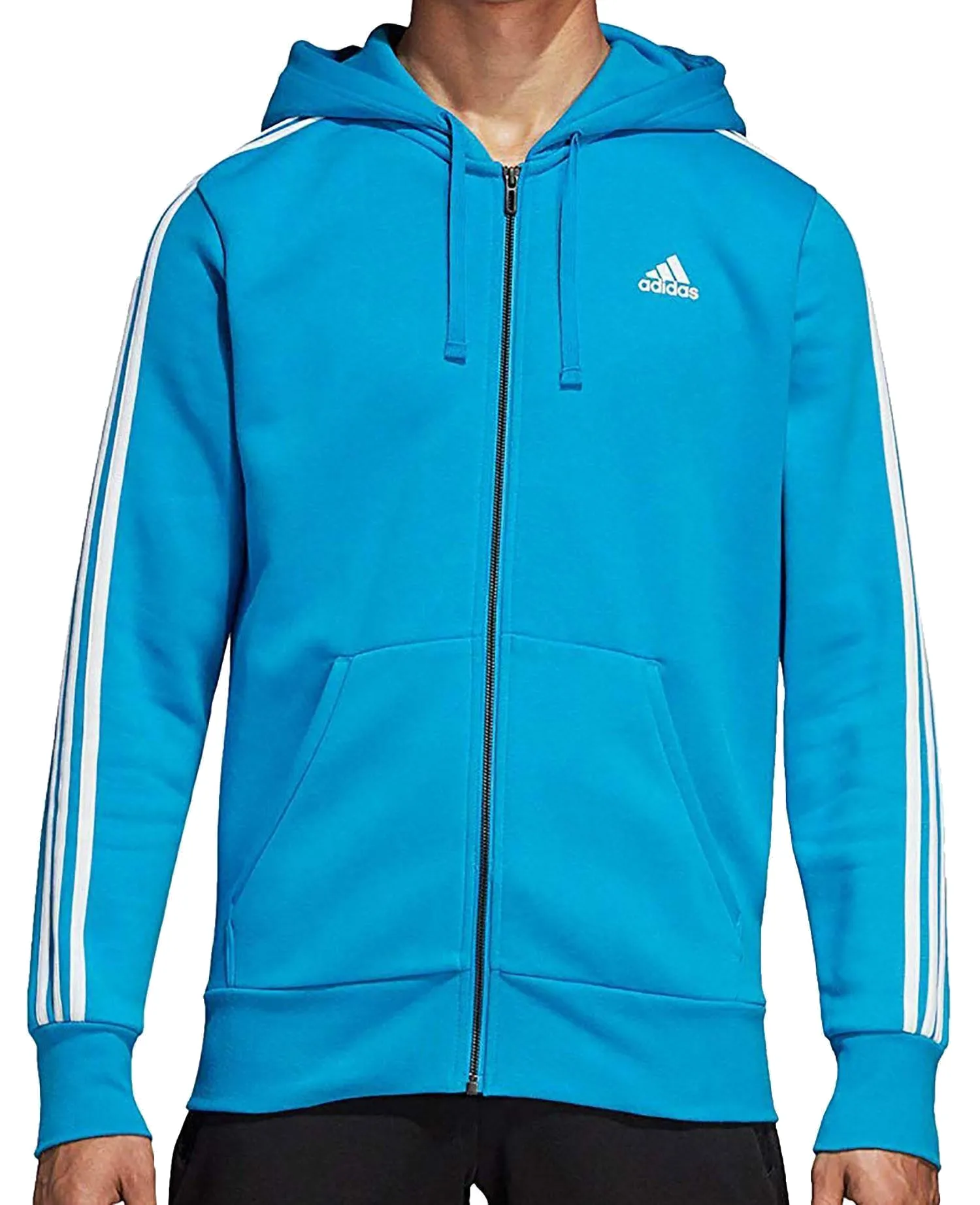 SUDADERA CON CAPUCHA ADIDAS SPORTSWEAR ESSENTIALS 3STRIPES FZ BRUSHED