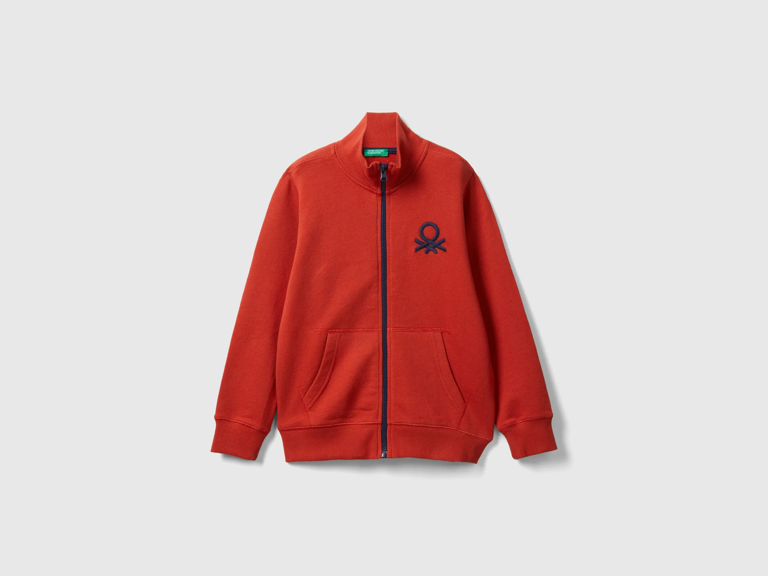 Sudadera de 100 % algodón con cremallera