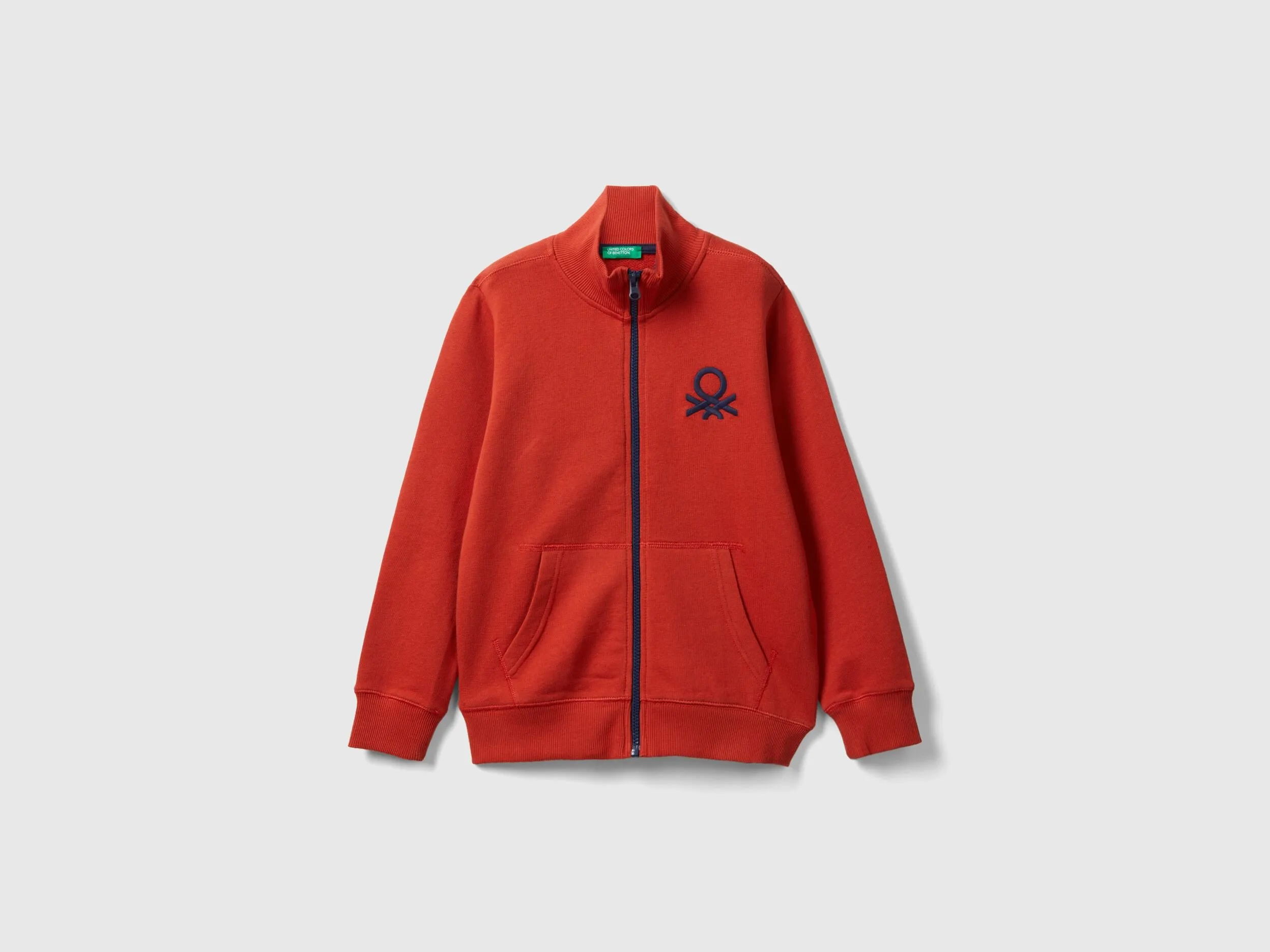 Sudadera de 100 % algodón con cremallera