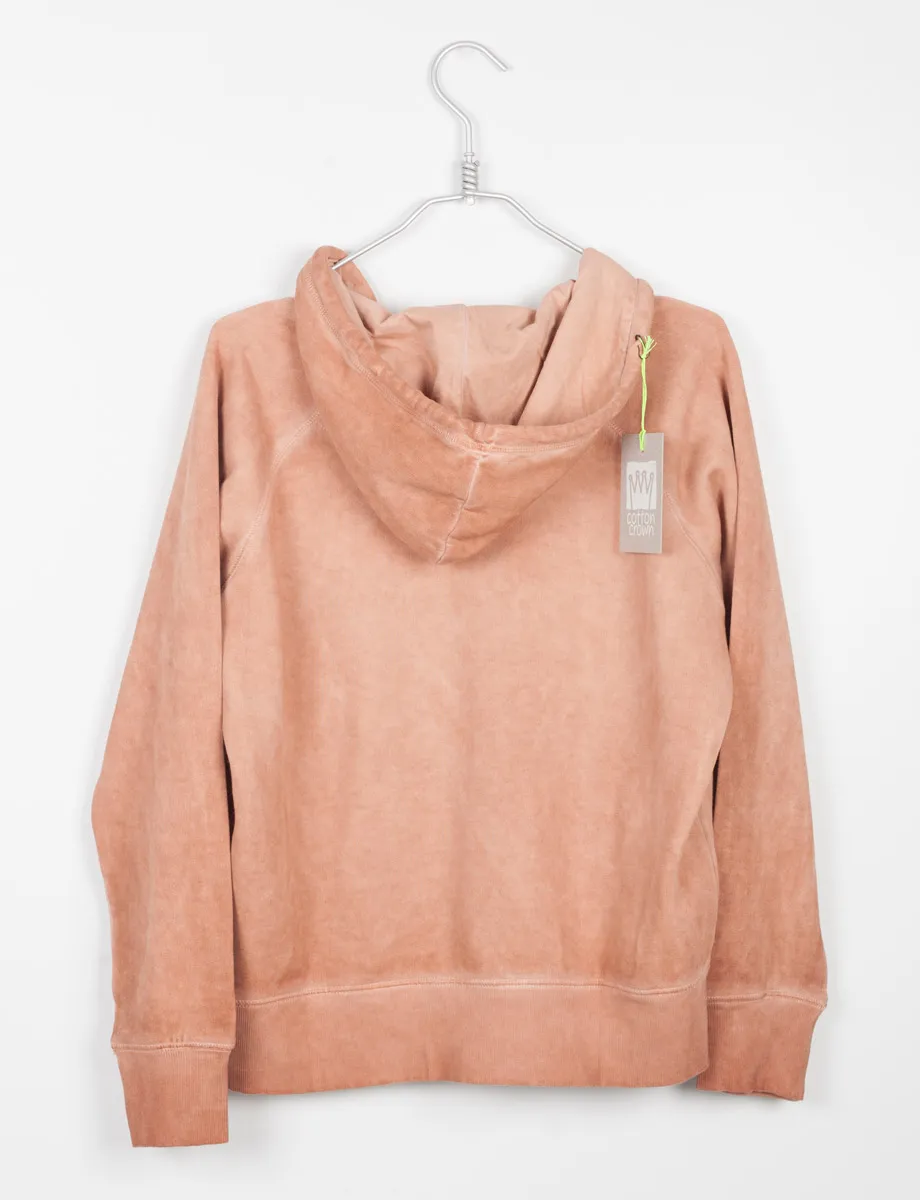 Sudadera Vintage con capucha rosa