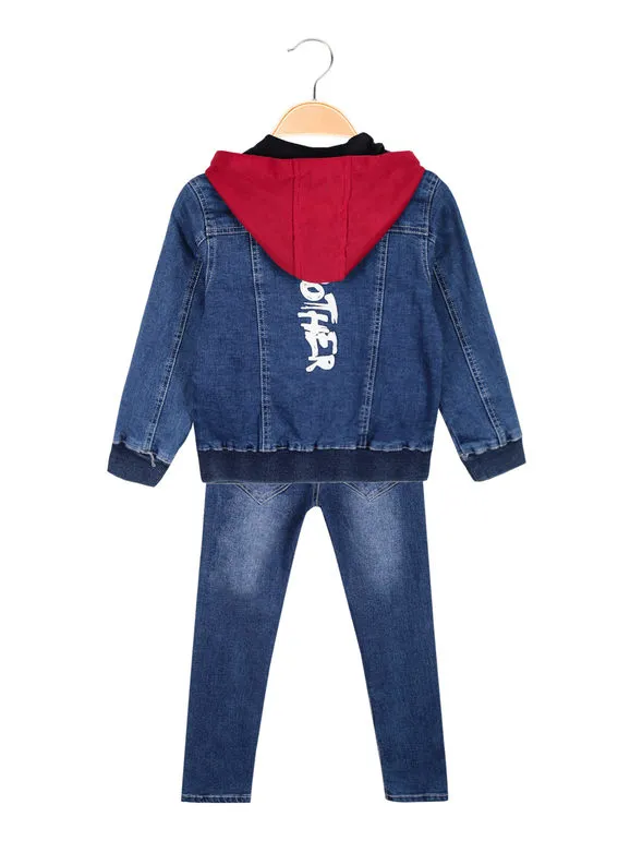 Super Brother Conjunto vaquero de 3 piezas para niño
