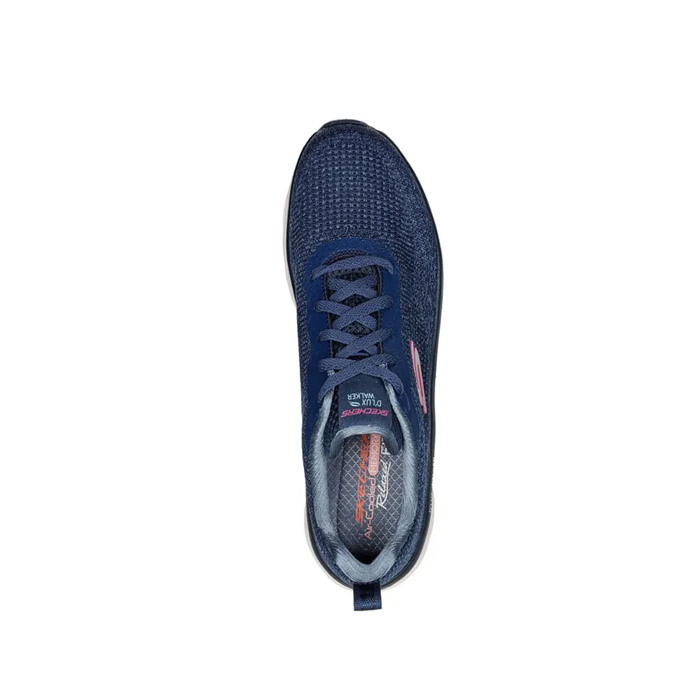 TENIS MUJER SKECHERS D LUX  WALKER DAILY BEAUTY  AZUL
