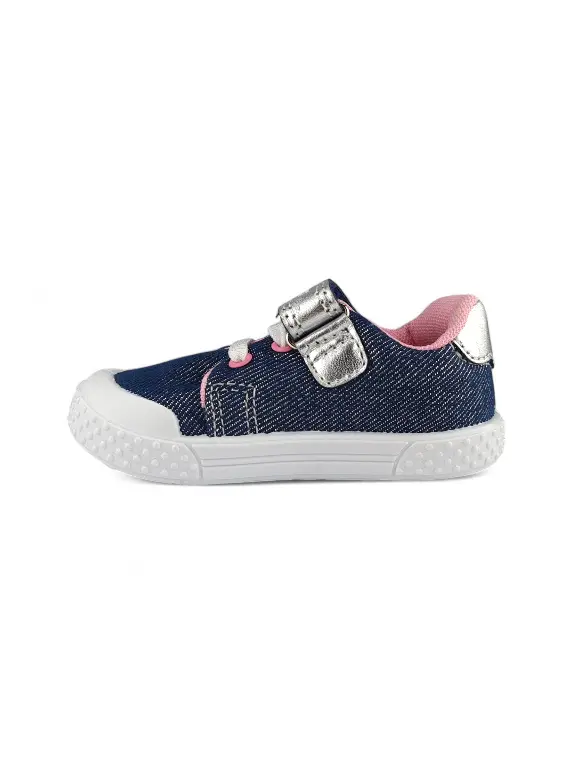 Tenis Niña Tela Jean Azul Bubblegummers