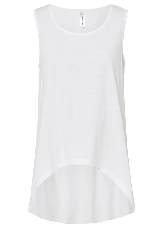 Top de algodón orgánico Blanco
