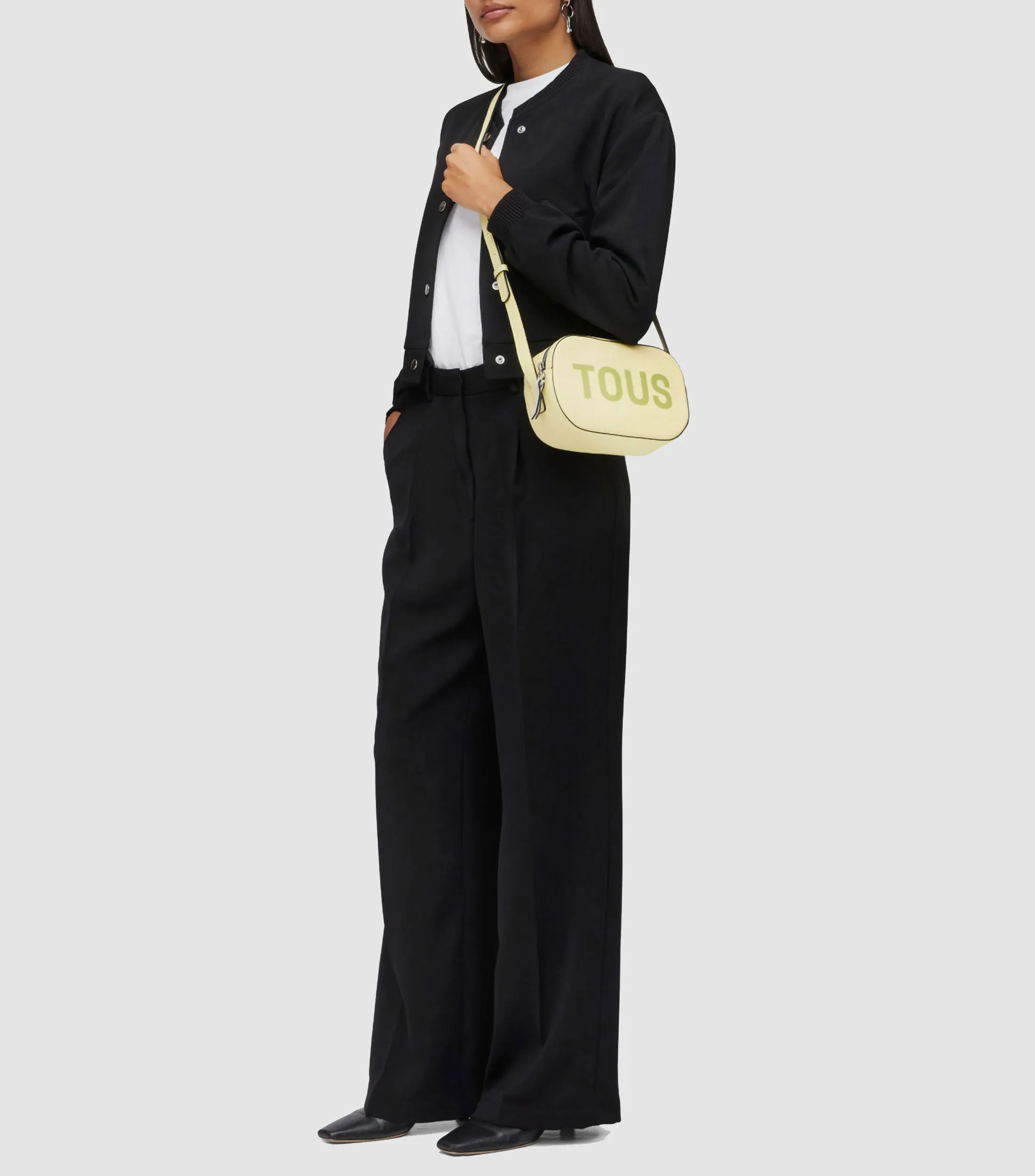 Tous Bolso crossbody amarillo en piel vacuna Lynn estampado Mujer