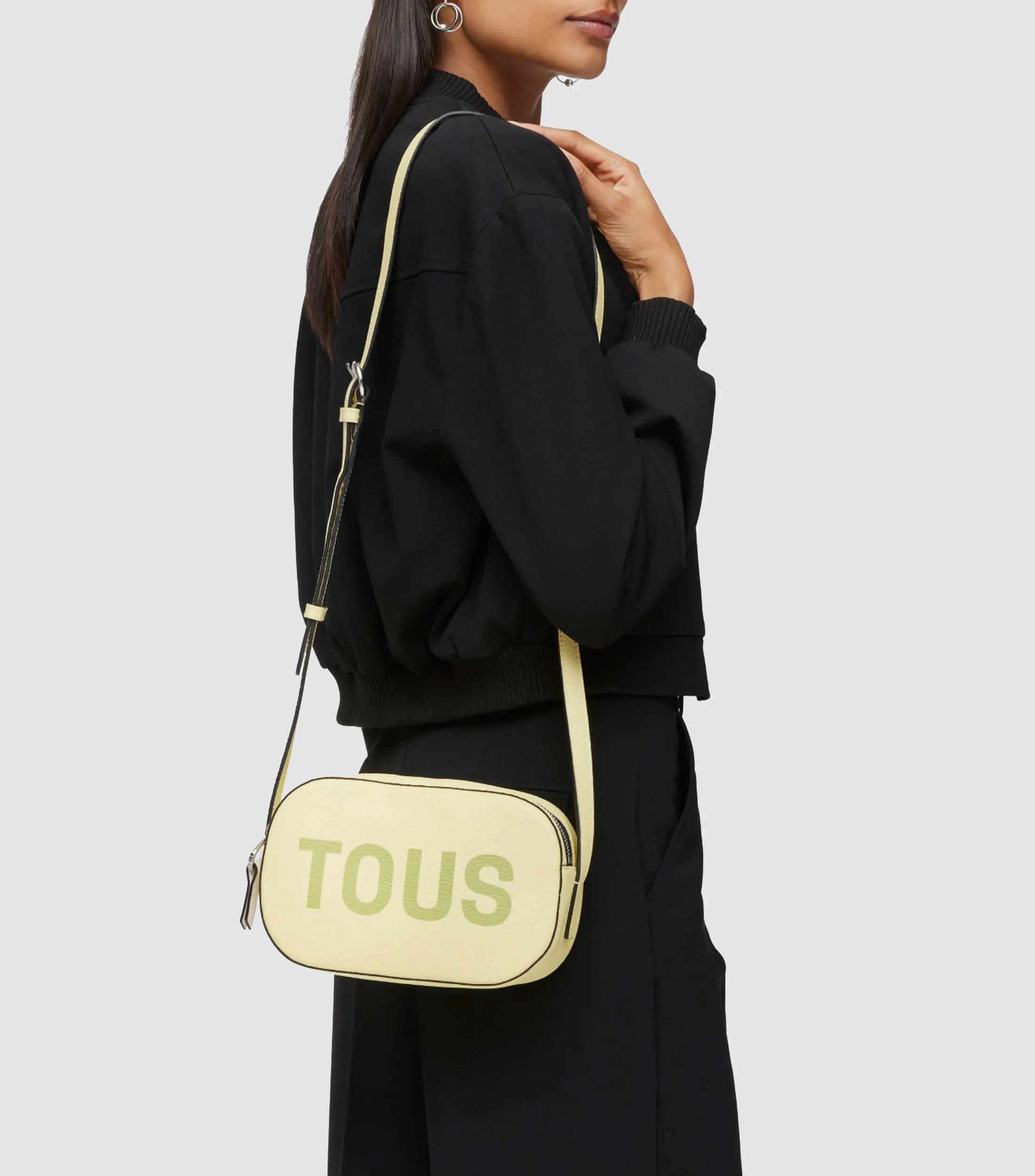 Tous Bolso crossbody amarillo en piel vacuna Lynn estampado Mujer