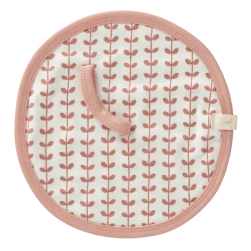 Trapito Doudou bebé algodón. Rosa Hojas.Fresk.