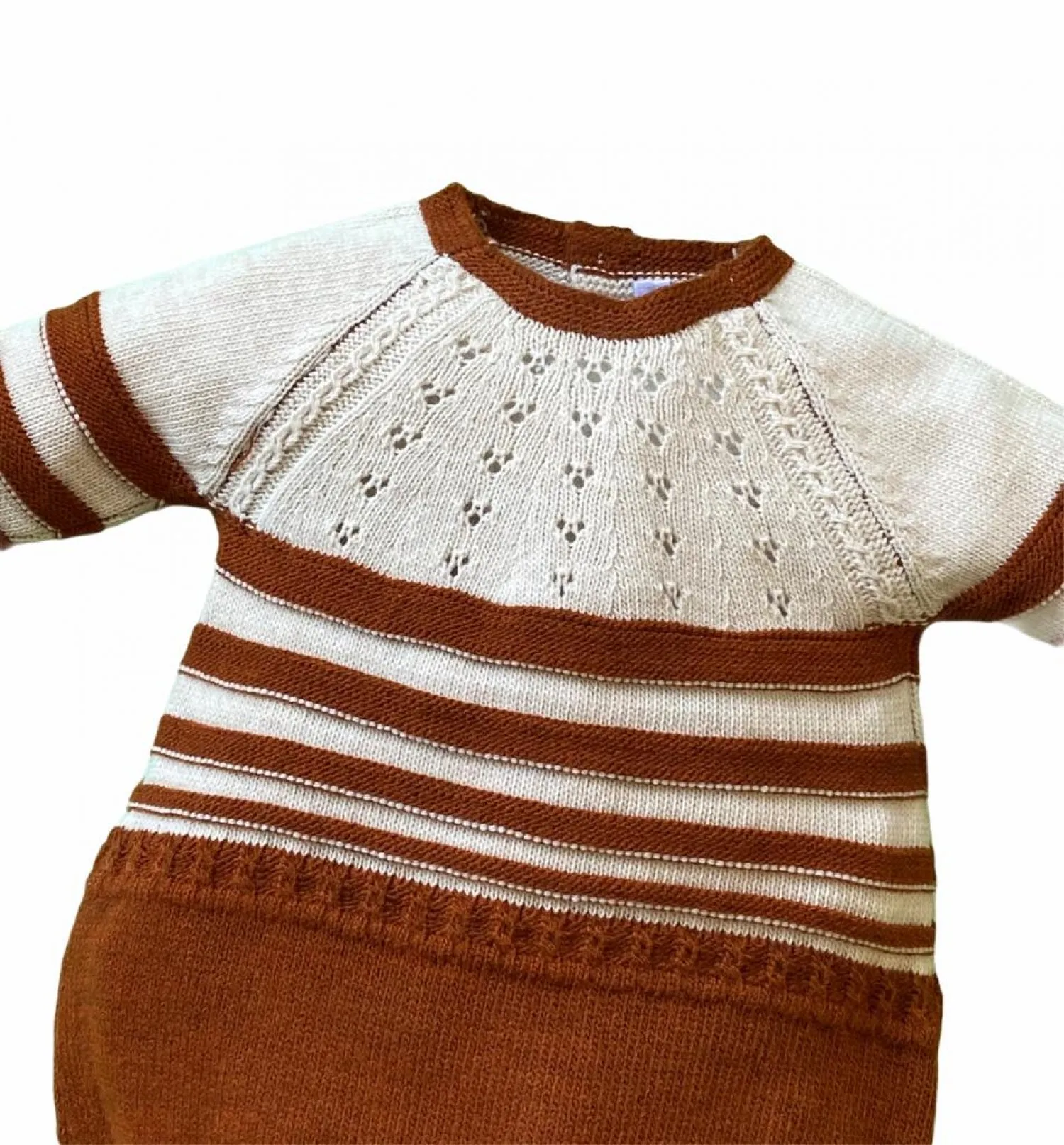TWOCOLOR KNITTED ROMPER FOR BOYS. IDEAL