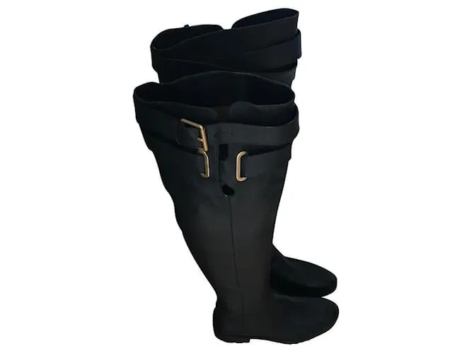 Valentino Garavani Botas altas de muslo Negro 