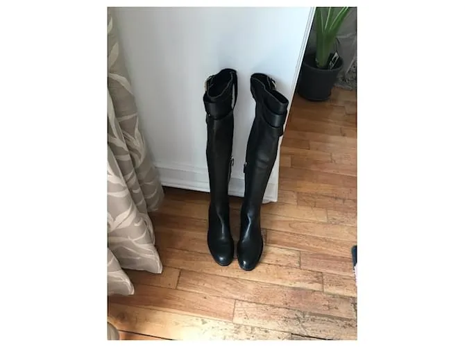 Valentino Garavani Botas altas de muslo Negro 