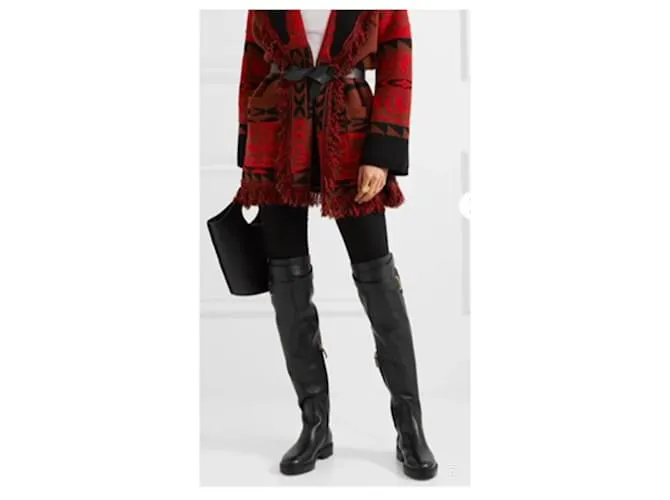 Valentino Garavani Botas altas de muslo Negro 
